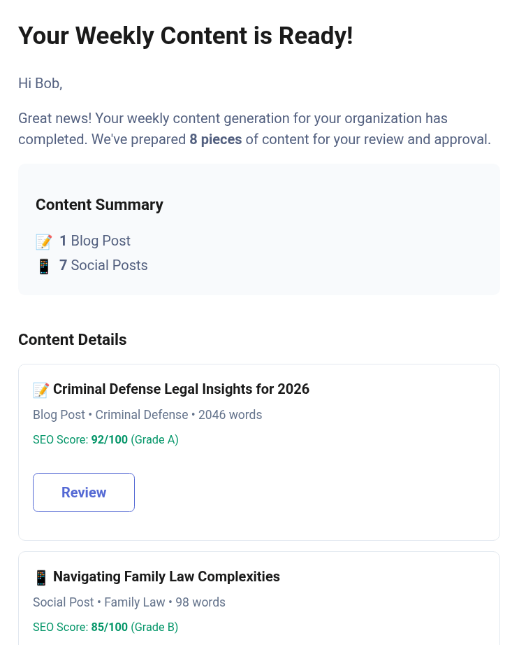 LegalSpark content drafting interface